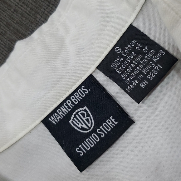 💥50% sale💥Vintage Warner Bros button down suspenders shirt szS #838 - Picture 3 of 6